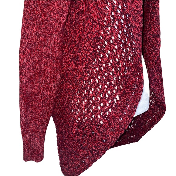 Eddie Bauer Red/Black Open Front Cardigan M - Picture 10 of 14